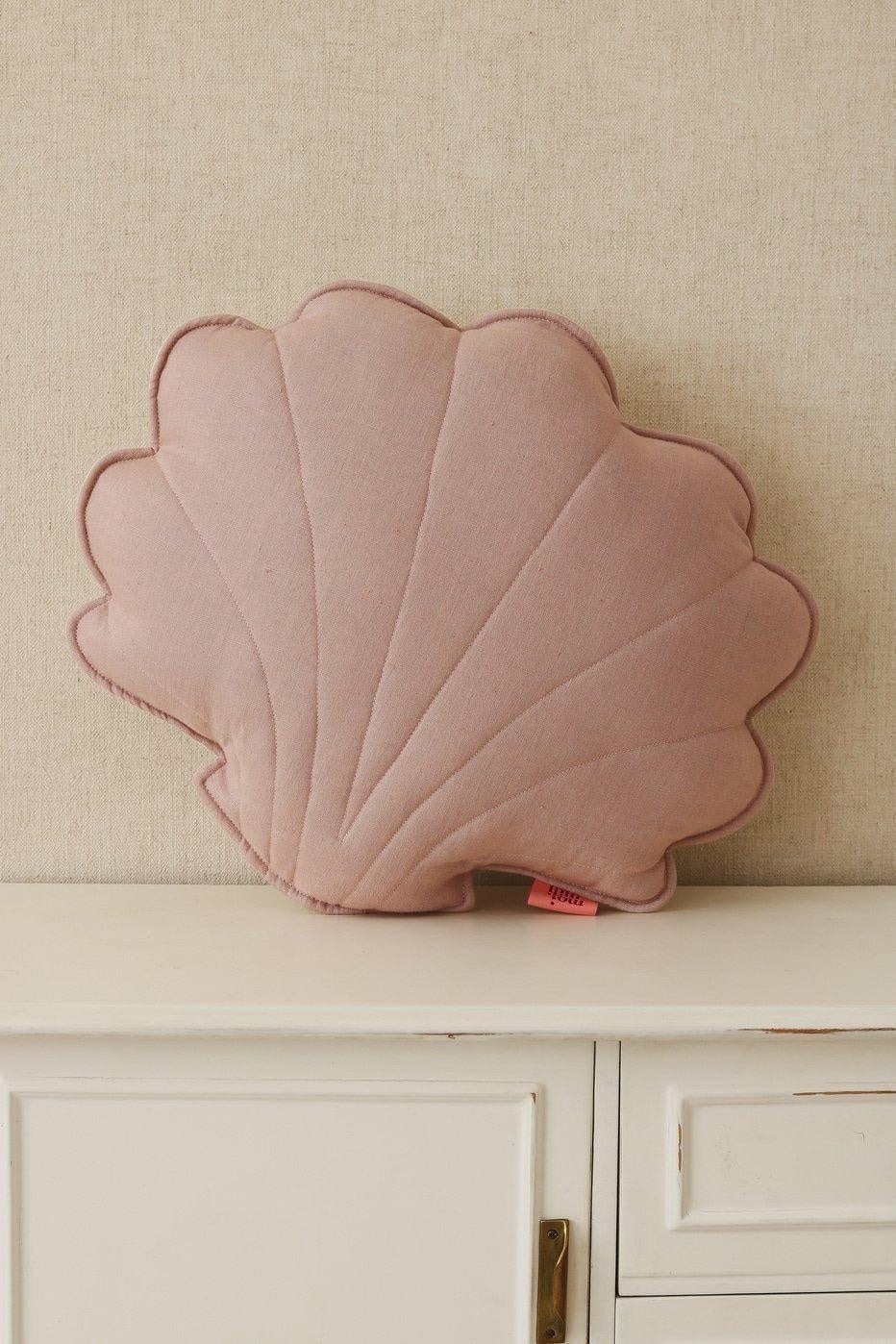 Linen Powder Pink Shell Pillow