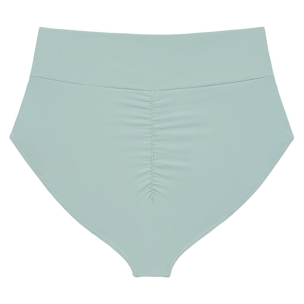 Powder Blue Full Coverage High Rise Bikini Bottom