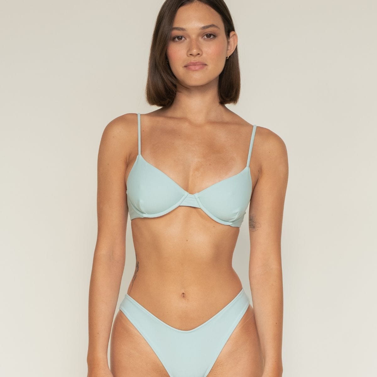 Powder Blue Lulu (zig-zag Stitch) Bikini Bottom