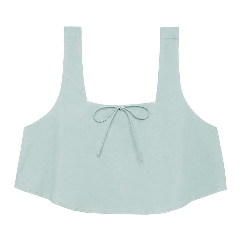 Powder Blue Square Neck Crop Top