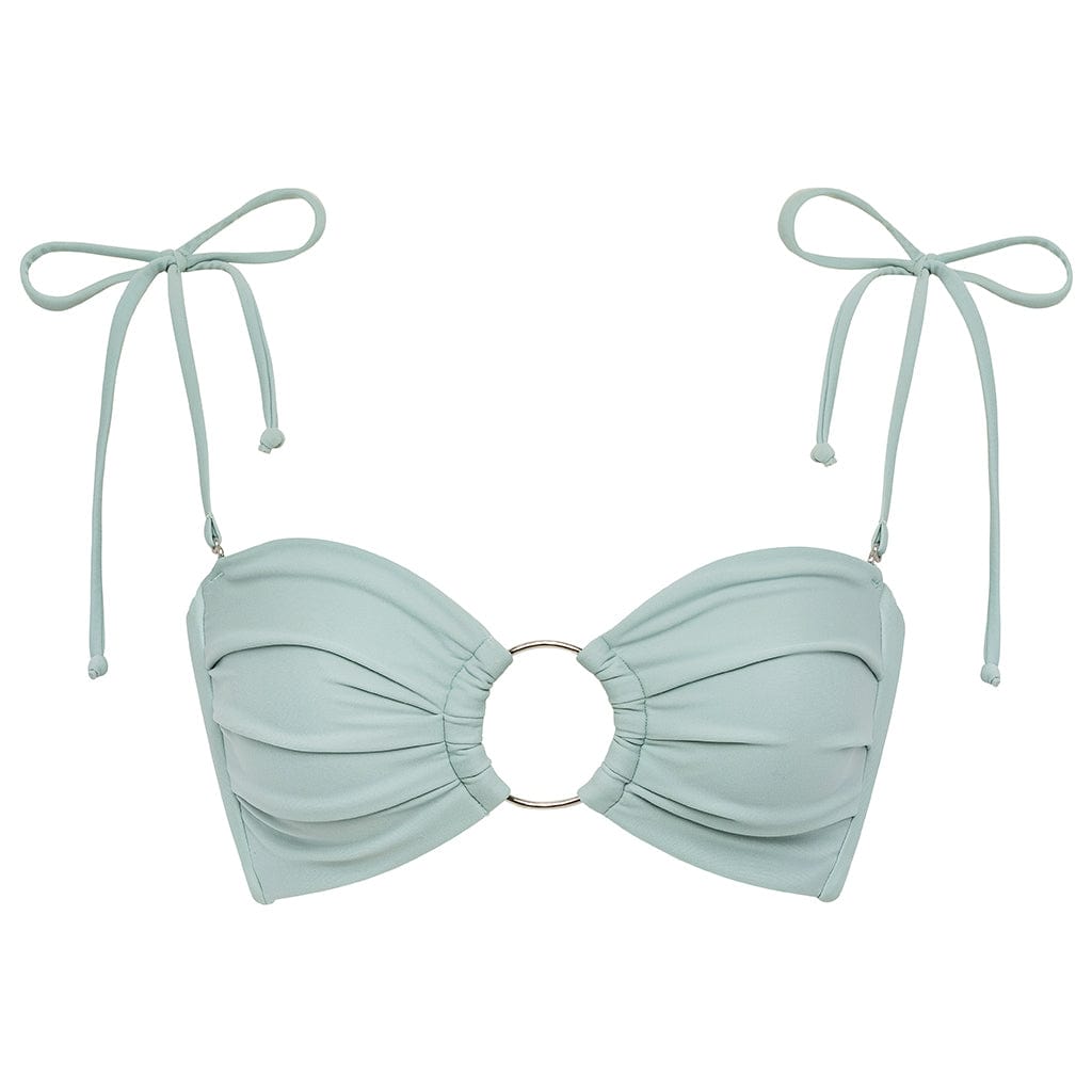 Powder Blue Tori Ties Bandeau Bikini Top