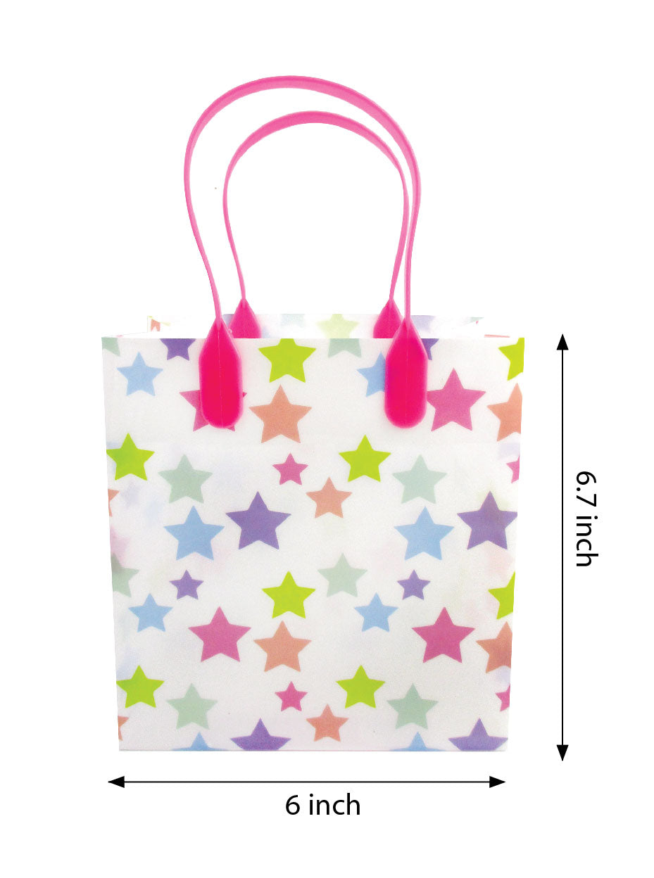 Rainbow Themed Party Favor Treat Bags - Set Of 6 Or 12
