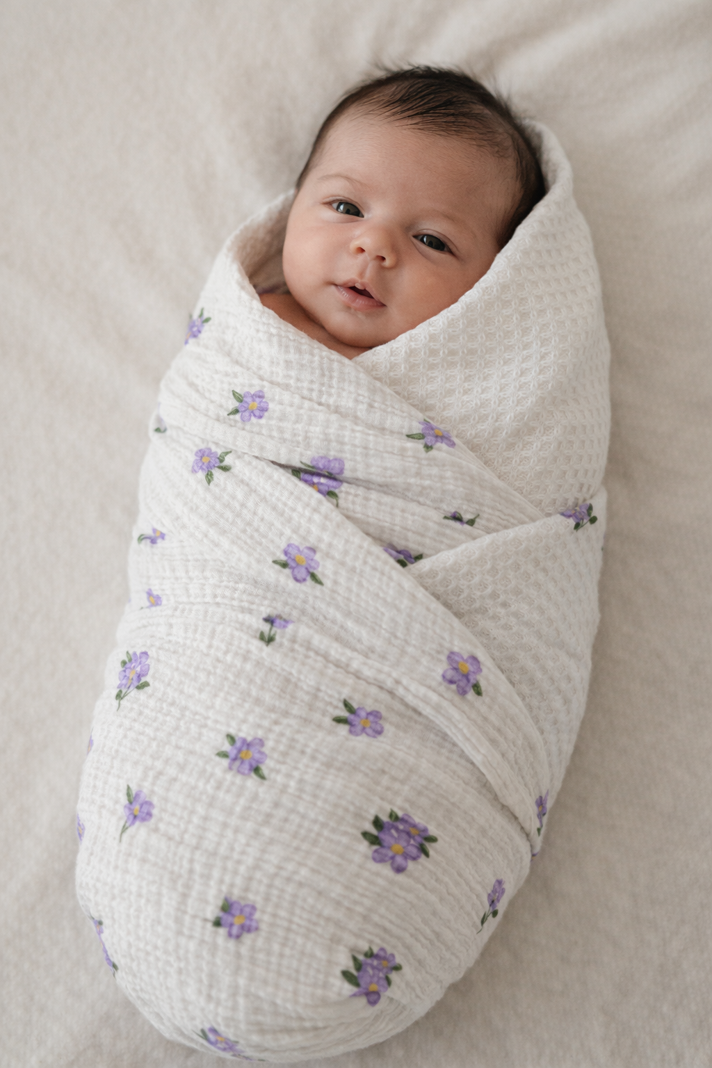 Purple Parade Muslin/waffle Blanket