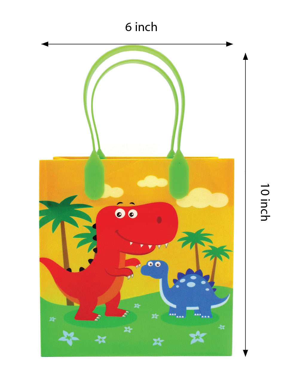 Dinosaur Party Favor Bags Treat Bags - Set Of 6 Or 12