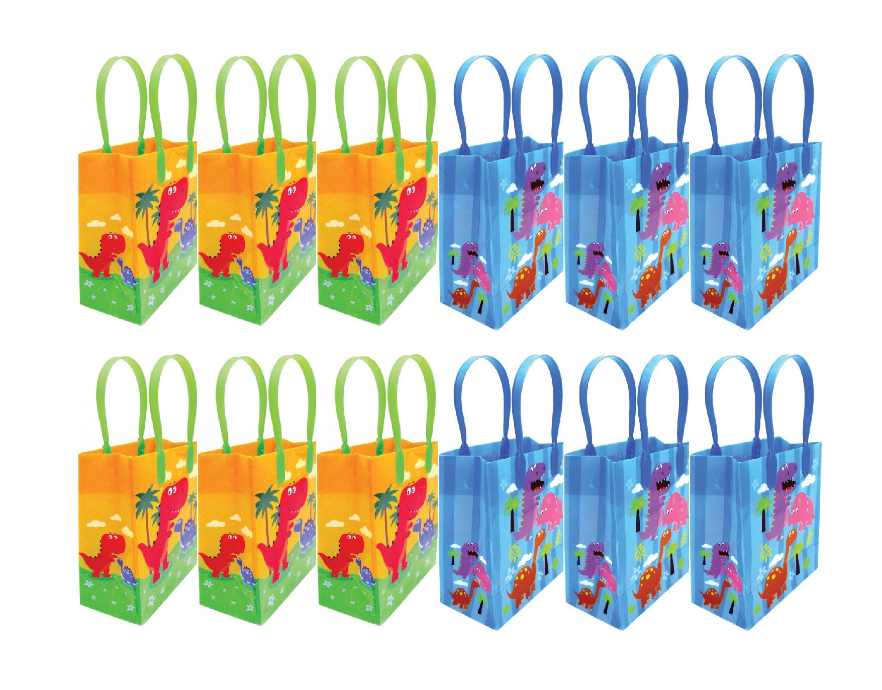 Dinosaur Party Favor Bags Treat Bags - Set Of 6 Or 12