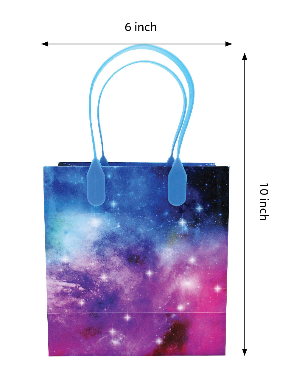 Galaxy Outer Space Party Favor Bags Treat Bags - Set Of 6 Or 12