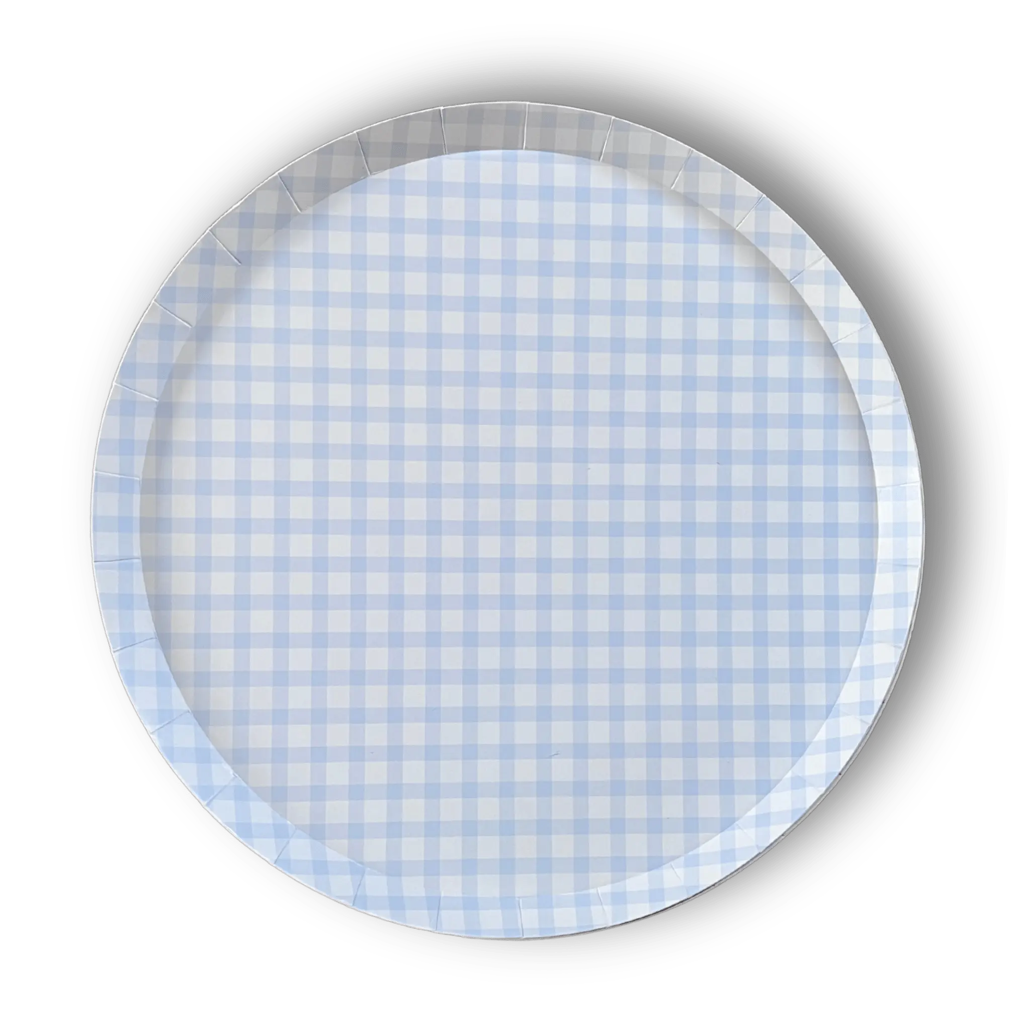Premium Gingham Baby Blue Plate (12pcs)