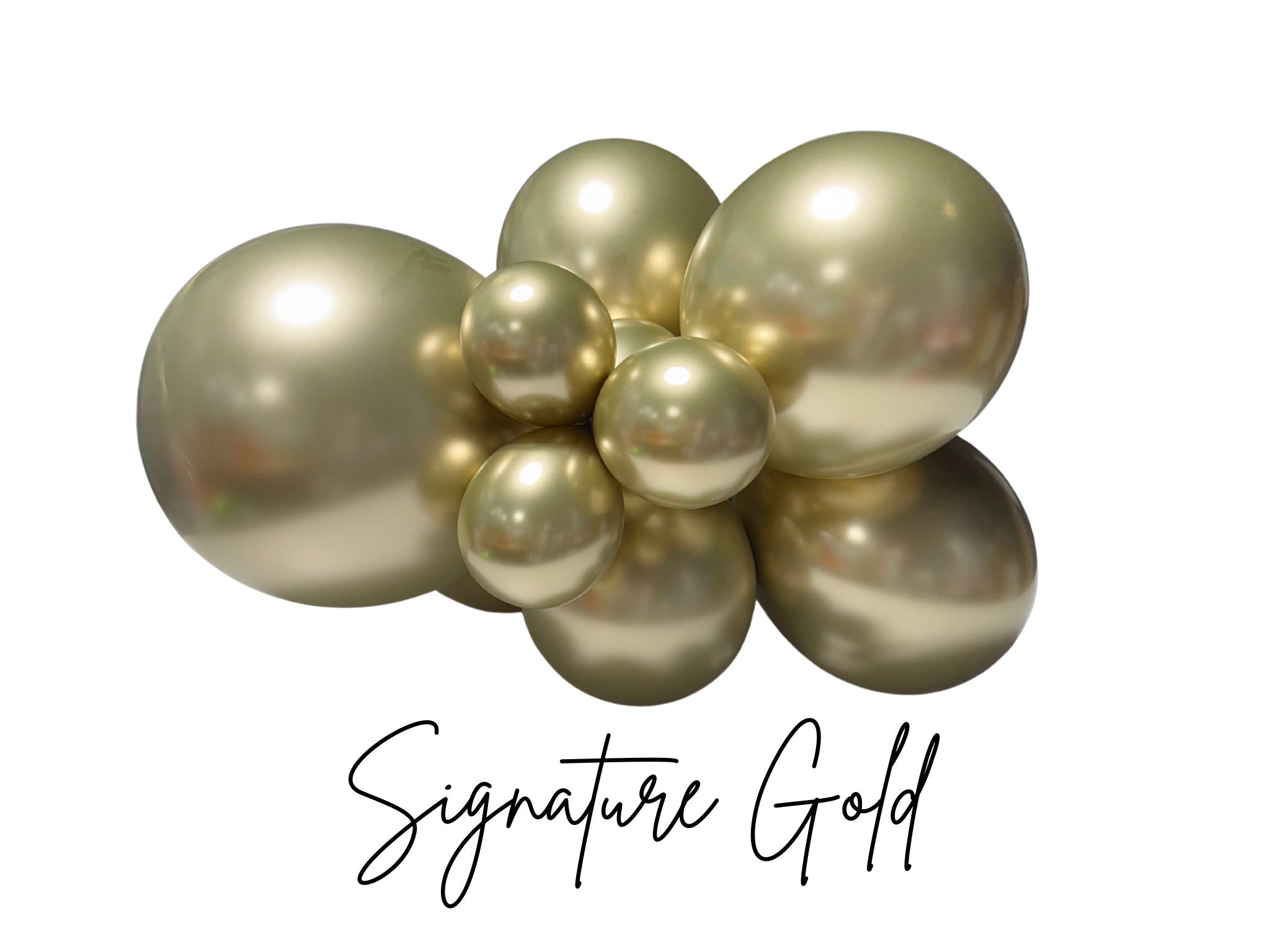 Premium Gold Latex Balloon Cluster (5", 11” And 17”)