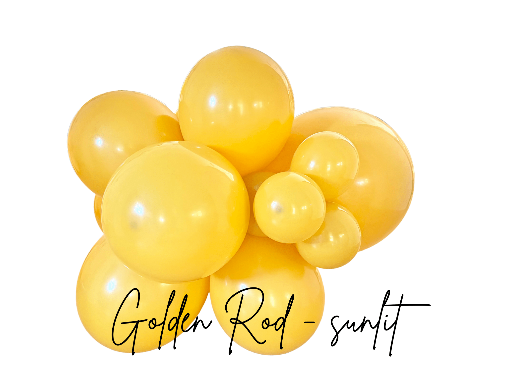Premium Golden Latex Balloon Cluster (5", 11” And 17”)
