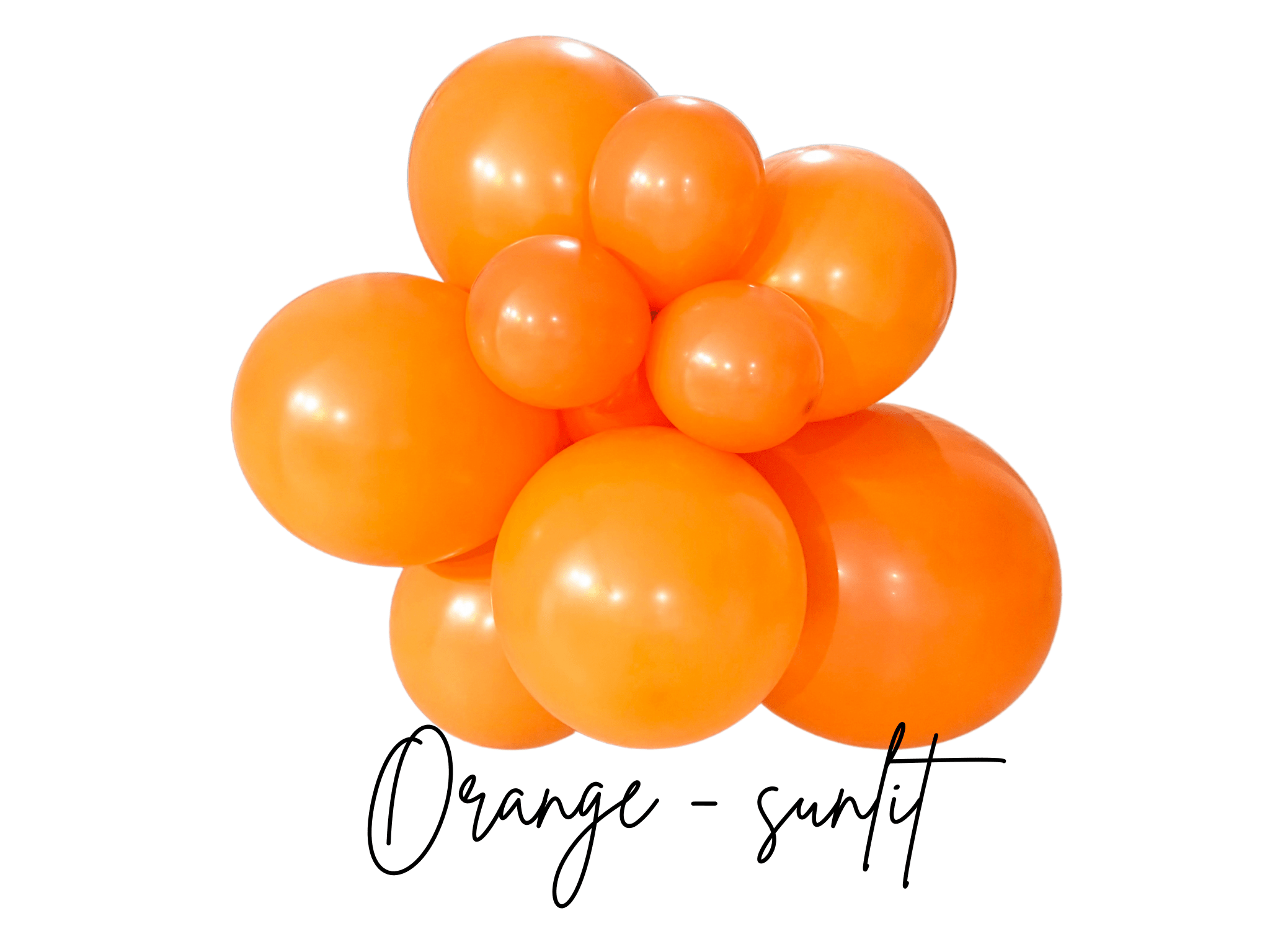 Premium Orange Latex Balloon Cluster (5", 11” And 17”)