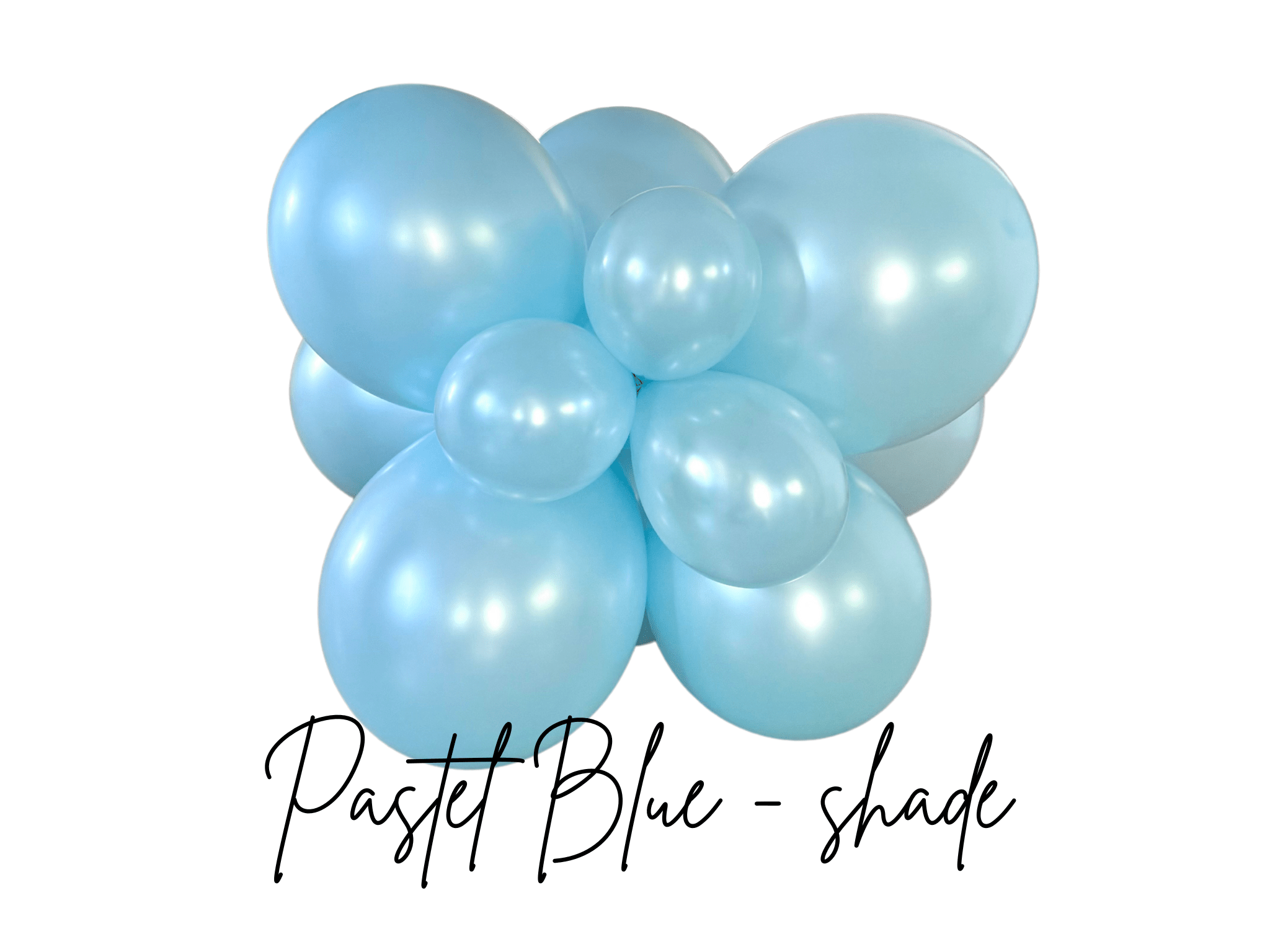Premium Pastel Blue Latex Balloon Cluster (5", 11” And 17”)