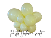 Premium Pastel Yellow Latex Balloon Cluster (5", 11” And 17”)