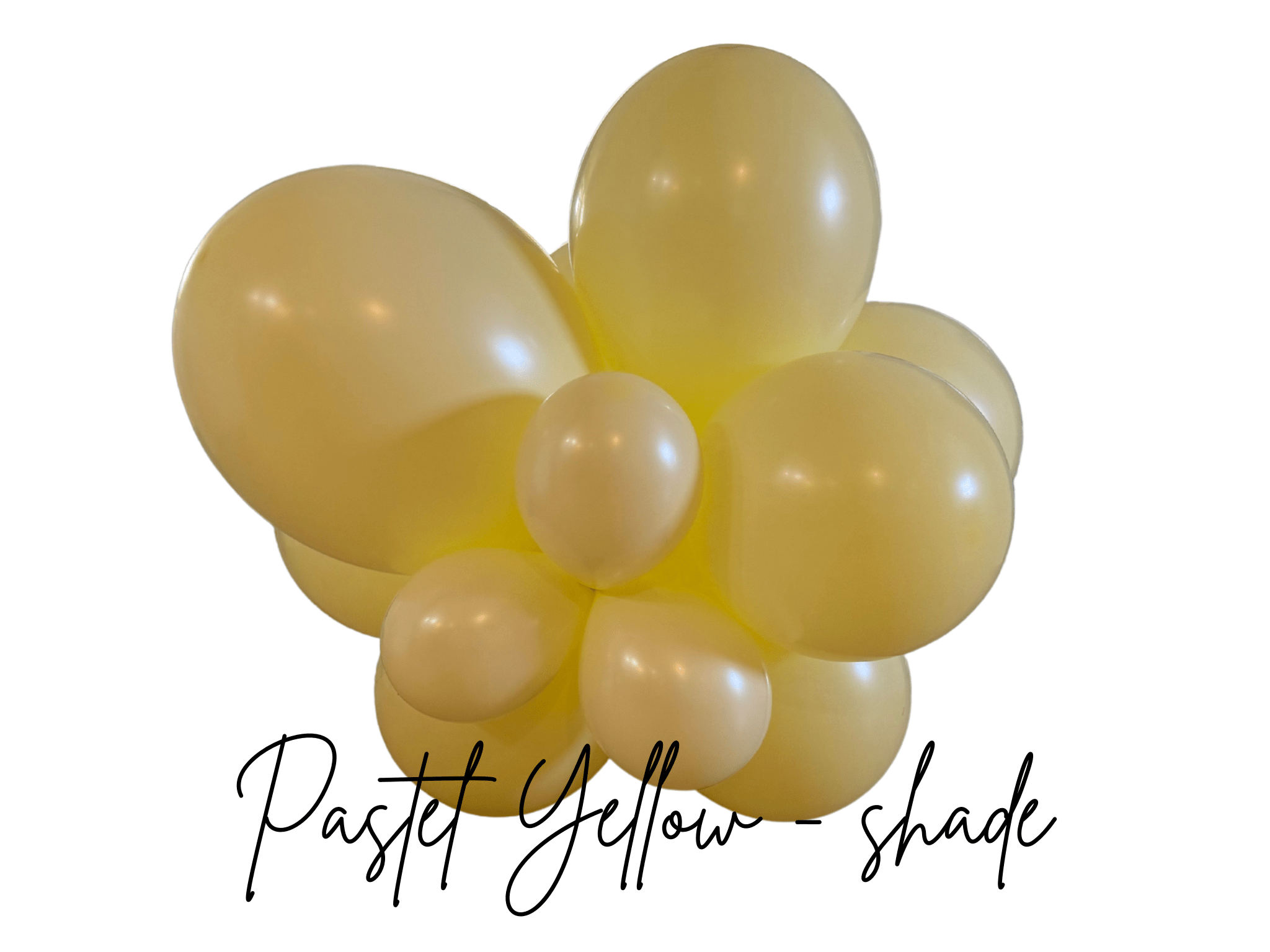 Premium Pastel Yellow Latex Balloon Cluster (5", 11” And 17”)