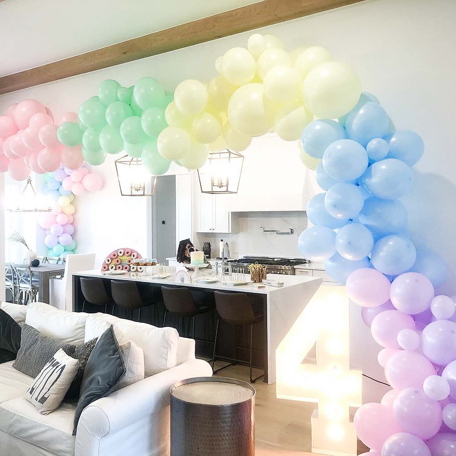 Premium Pastel Yellow Latex Balloon Cluster (5", 11” And 17”)