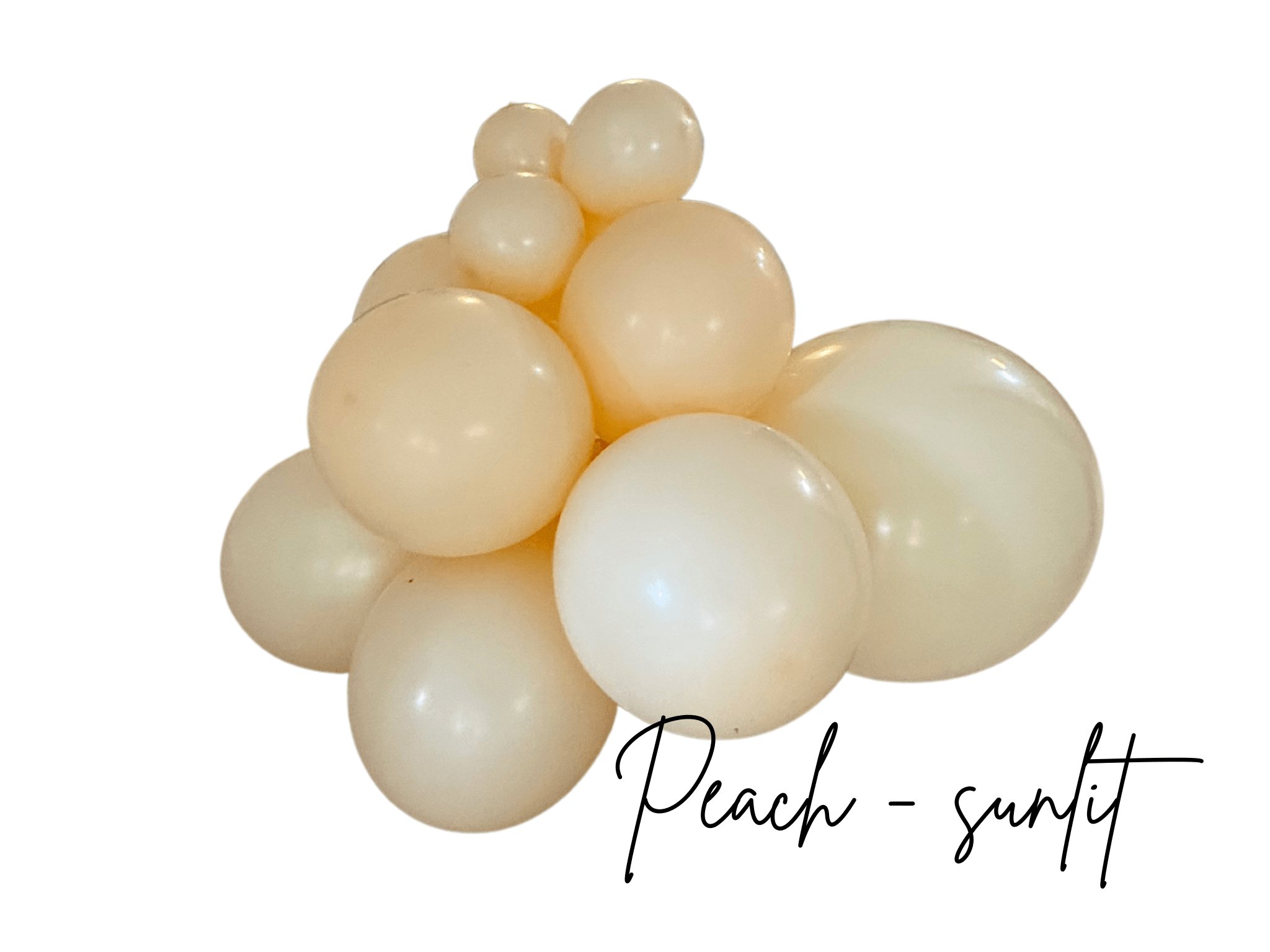 Premium Peach Latex Balloon Cluster (5", 11” And 17”)
