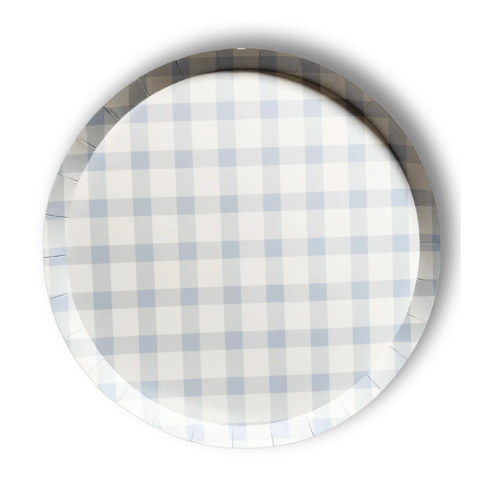 Premium Plaid Baby Blue Plate (12pcs)
