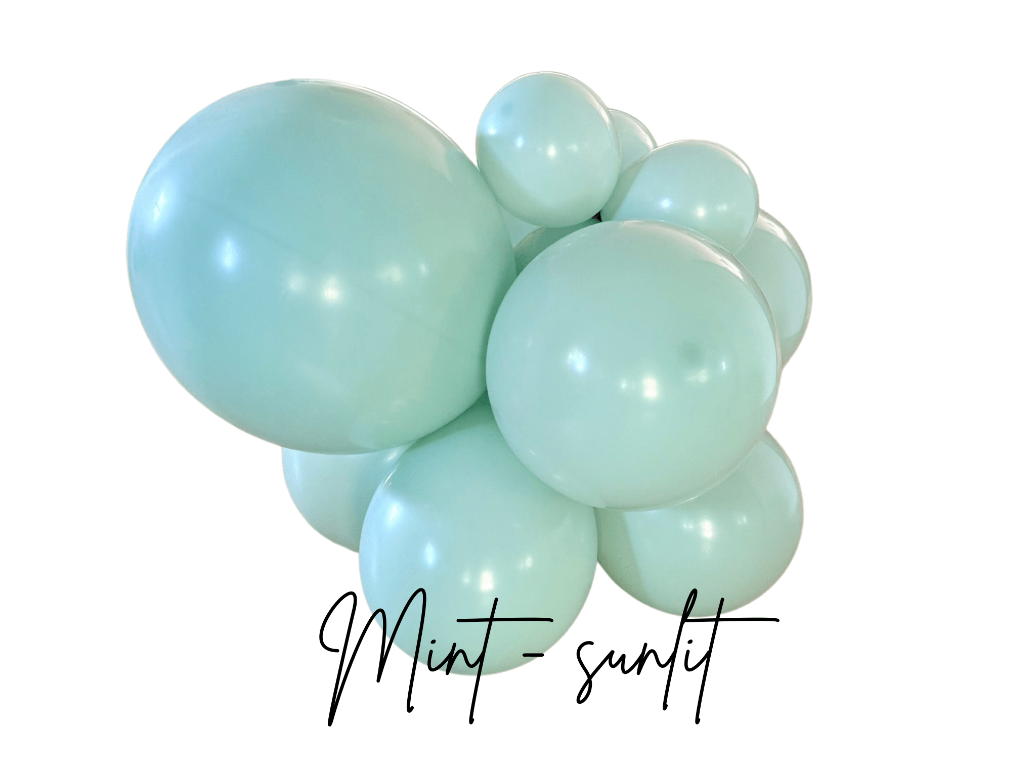 Premium Sea Glass Latex Balloon Cluster (5", 11”, And 17)