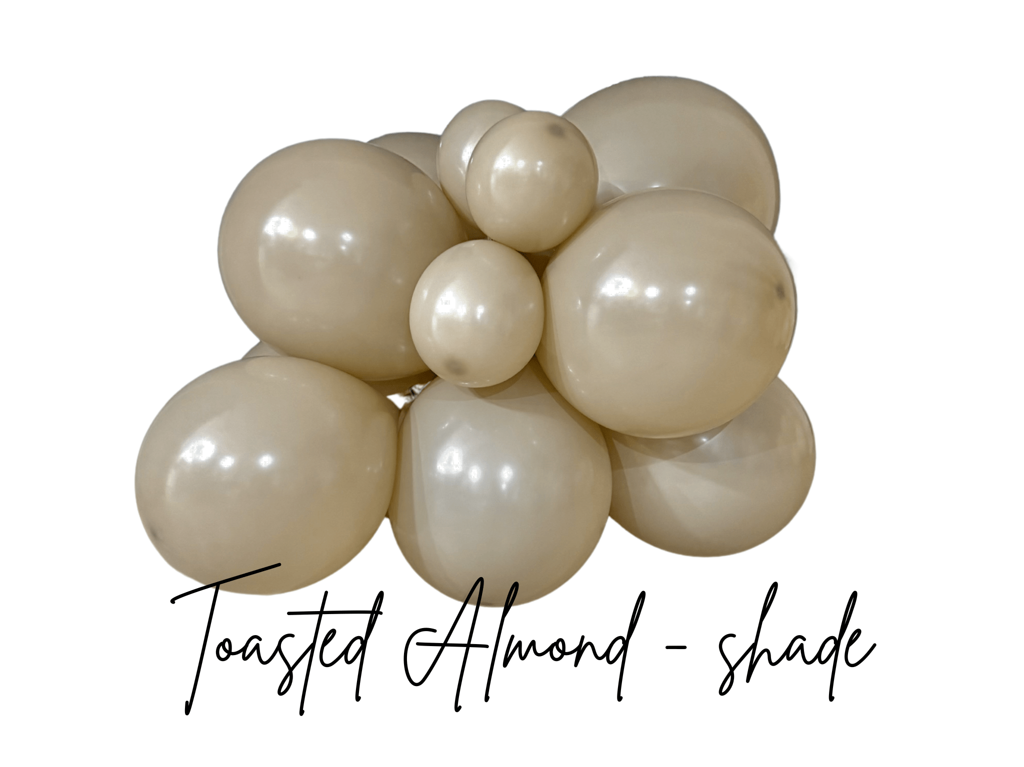 Premium Toasted Almond Latex Balloon Cluster (5", 11” And 17”)