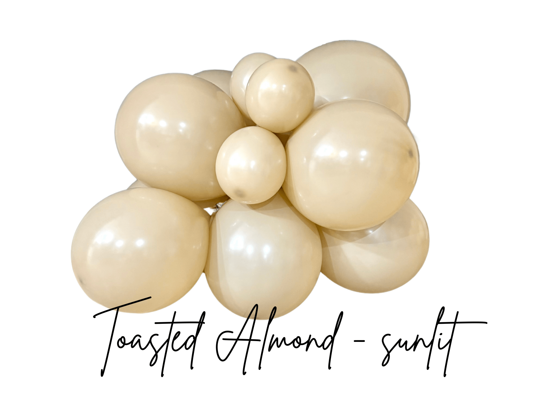 Premium Toasted Almond Latex Balloon Cluster (5", 11” And 17”)
