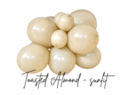 Premium Toasted Almond Latex Balloon Cluster (5", 11” And 17”)