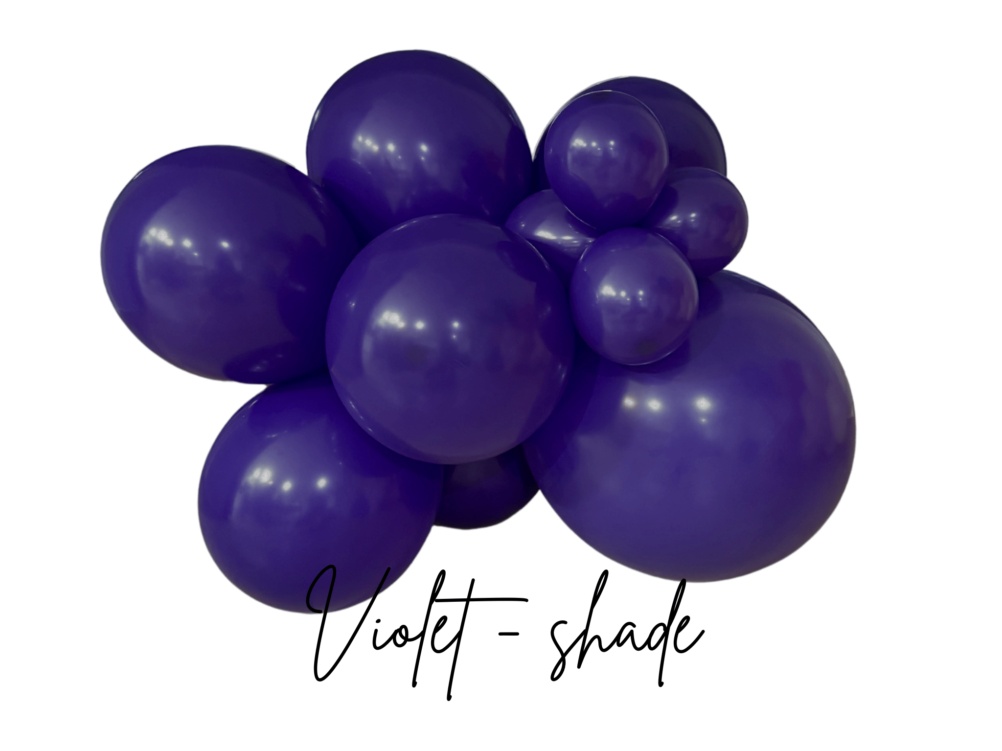 Premium Violet Latex Balloon Cluster (5", 11” And 17”)