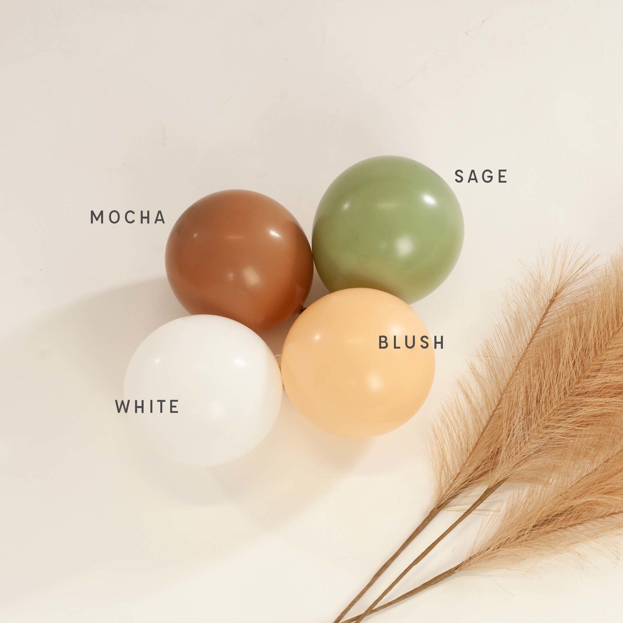 Premium White Latex Balloon Cluster (5", 11” And 17”)