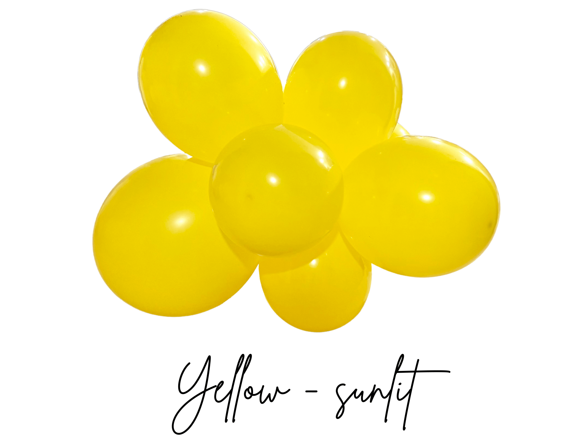 Premium Yellow Latex Balloon Cluster (5", 11” And 17”)