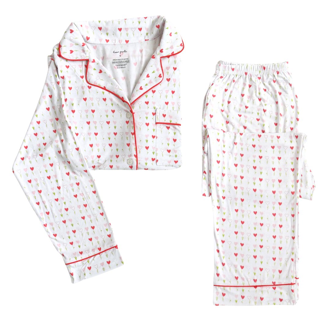 Women's Long Sleeve Pajama Set In Growing Love