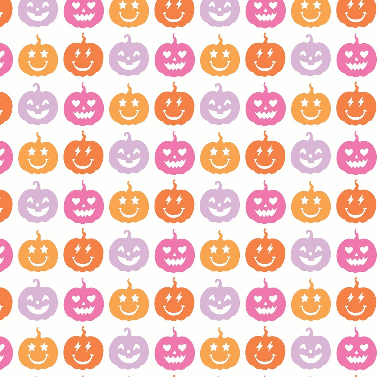 Alden Girls' Pima Cotton Pajama Pant Set - Preppy Pumpkins Bright