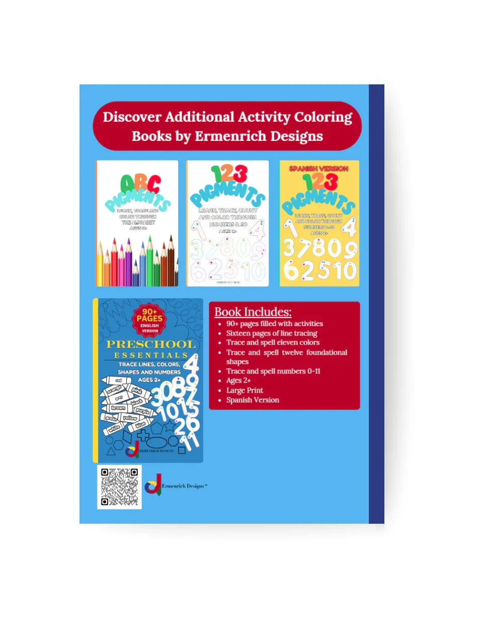 Preschool Essentials Trace Lines, Colors, Shapes, And Numbers Coloring Book: Spanish Version