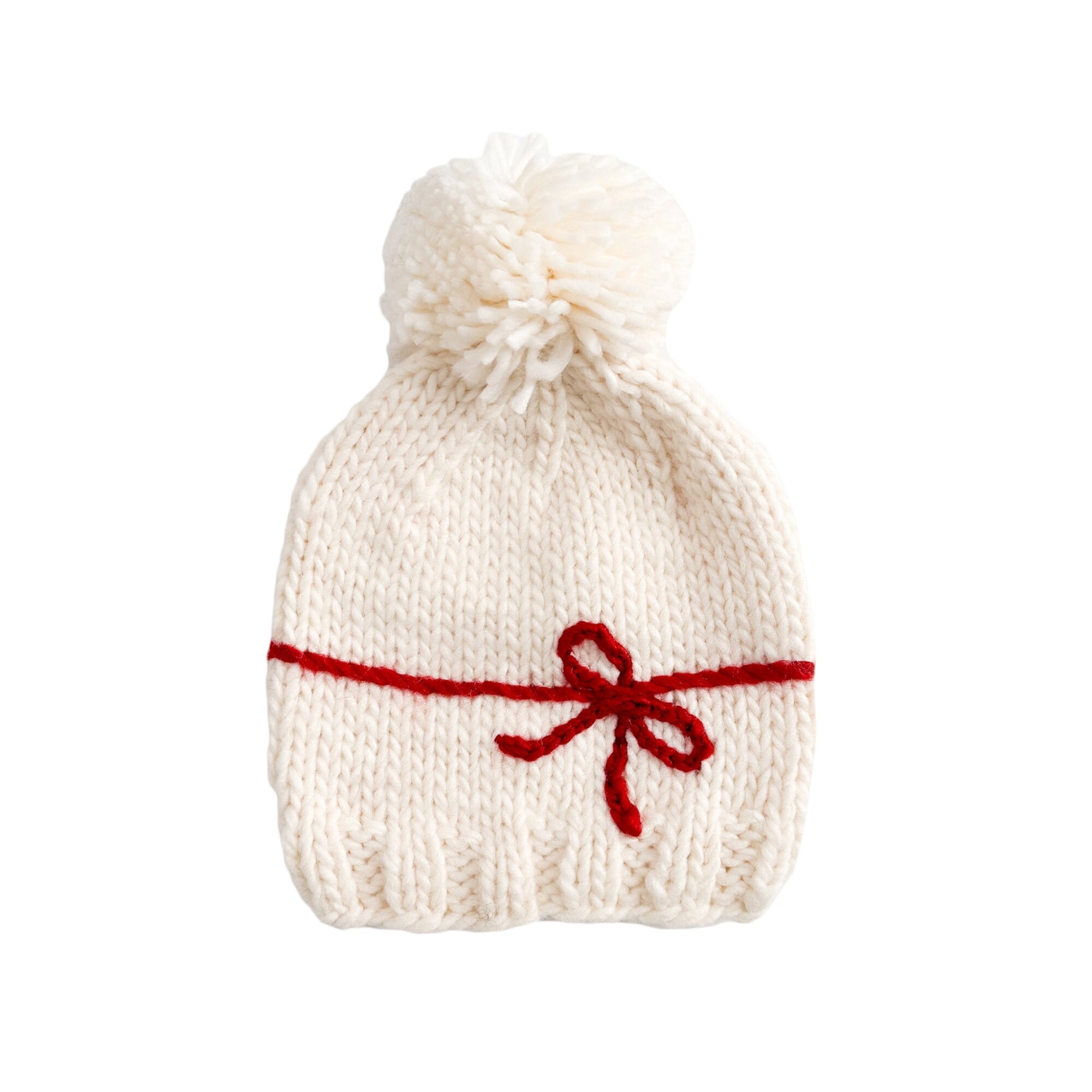 Present Hat, Cream/red