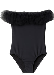 Black Swimsuit With Tulle