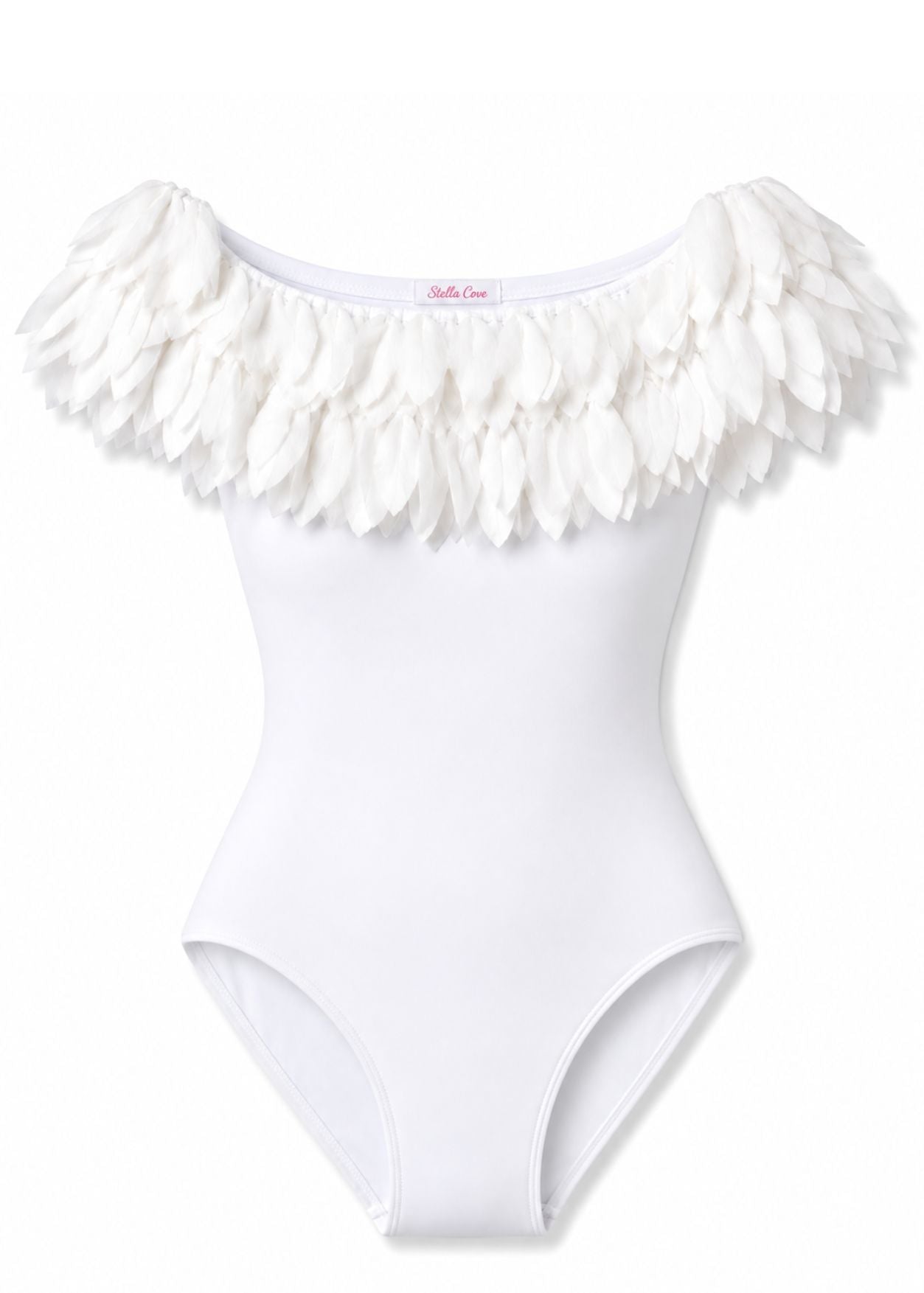 Womens White Petal Swimsuit