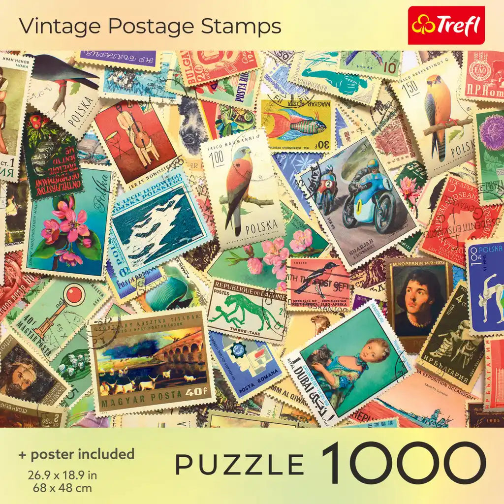 Vintage Postage Stamps 1000 Piece Puzzle