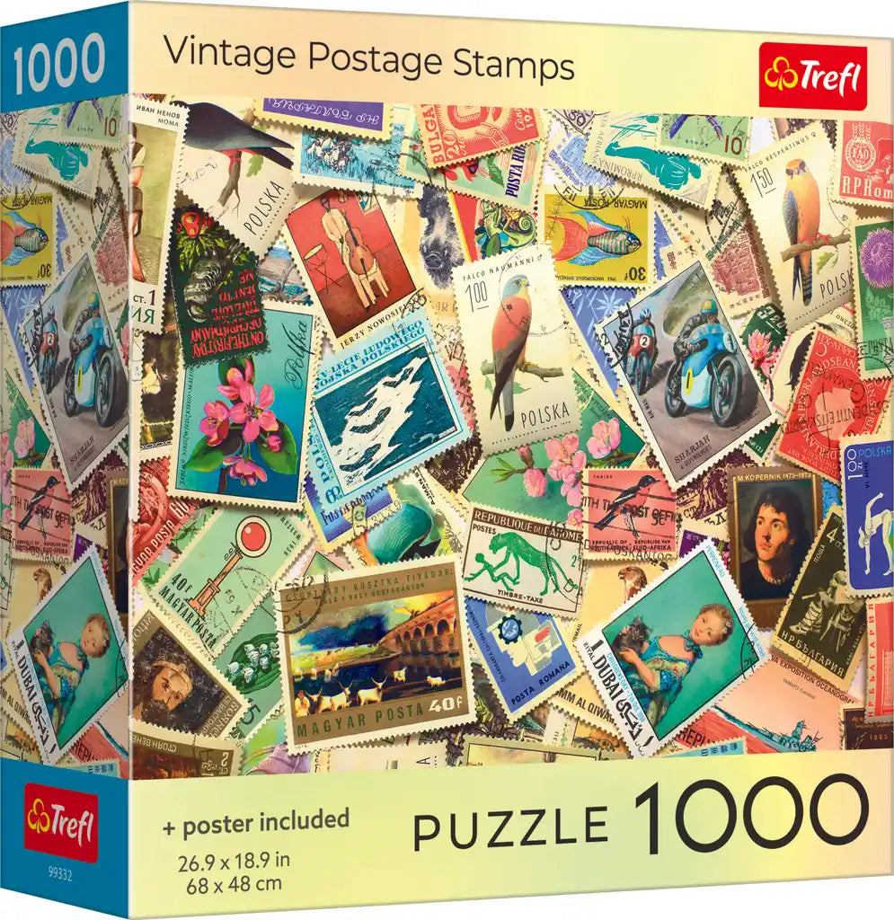 Vintage Postage Stamps 1000 Piece Puzzle