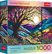 Stained Glass Sunset 1000 Piece Puzzle
