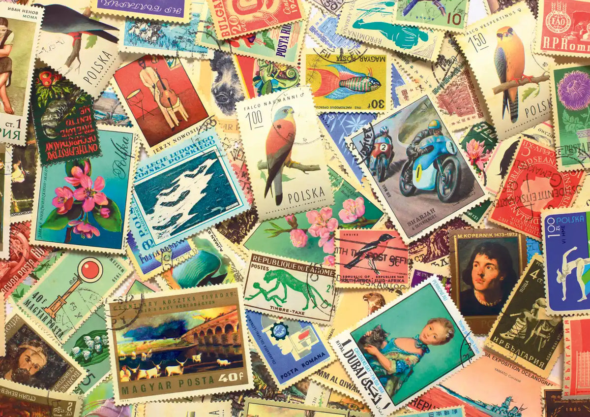 Vintage Postage Stamps 1000 Piece Puzzle
