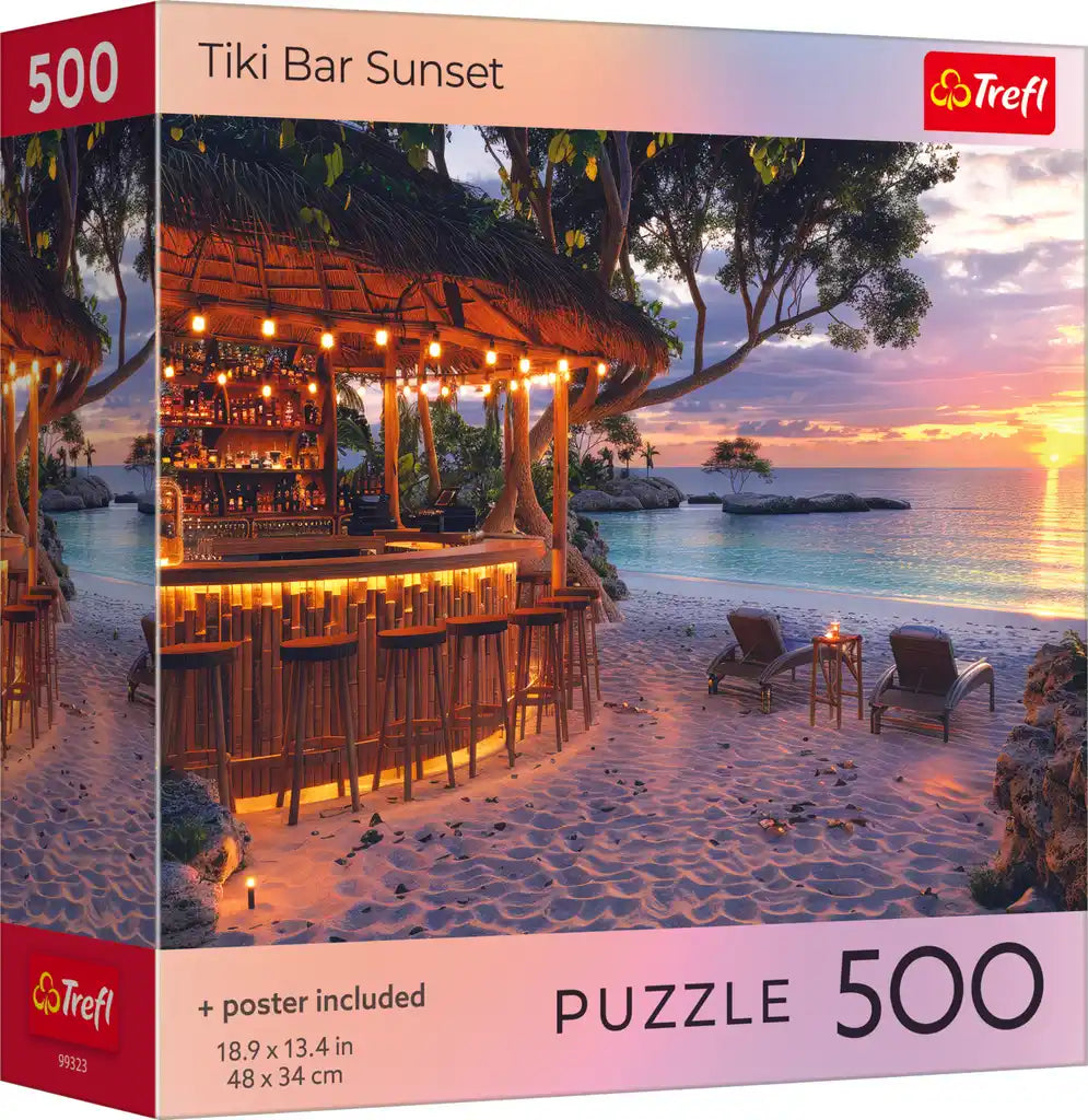 Tiki Bar Sunset 500 Piece Puzzle