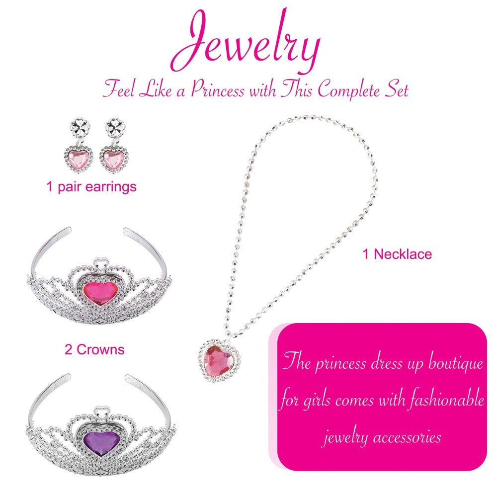 Princess Jewelry, Shoes And Tiara Set - Kids