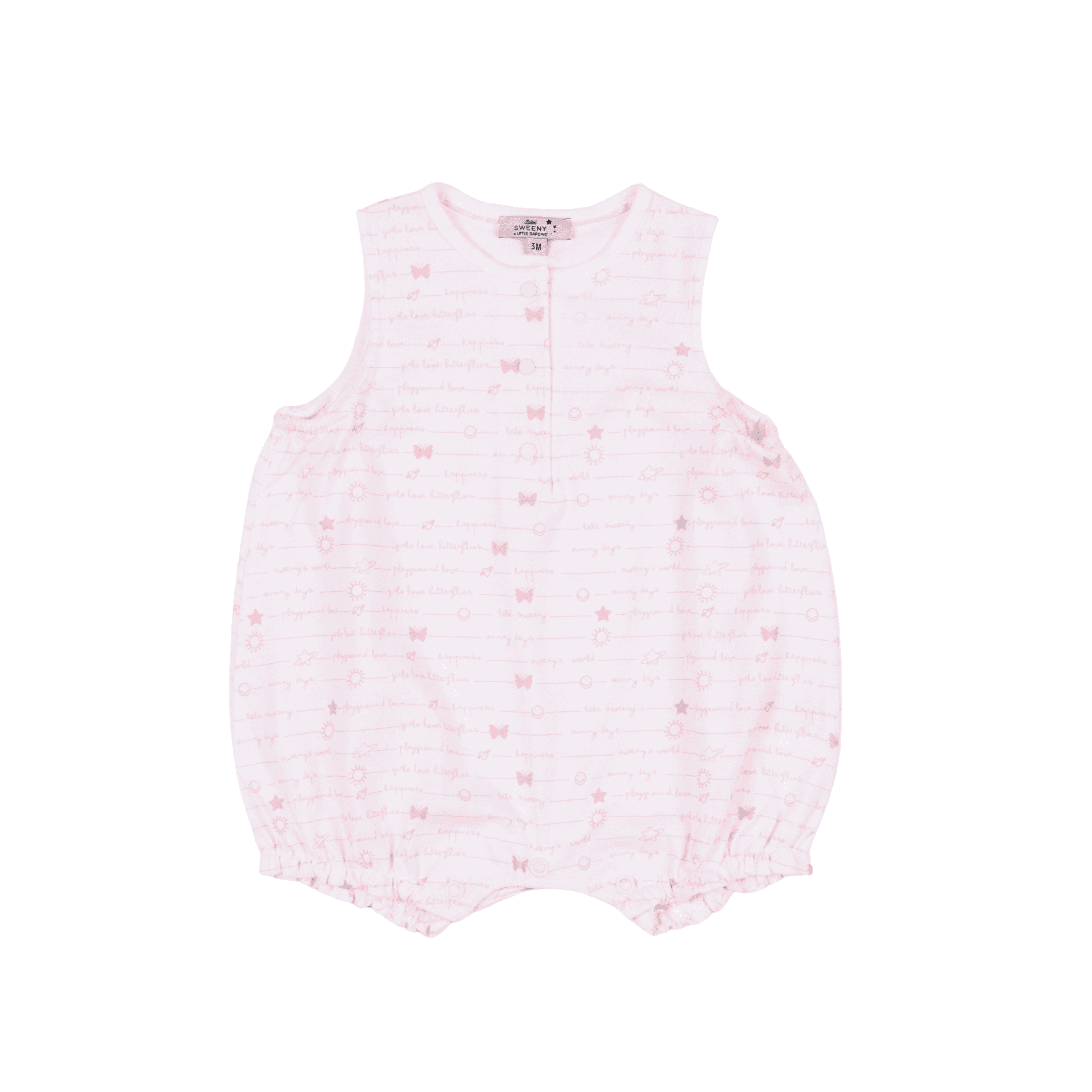Baby Girls Pink Organic Cotton Playsuit