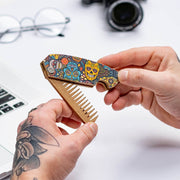 Wooden Beard Comb - Custom Pattern