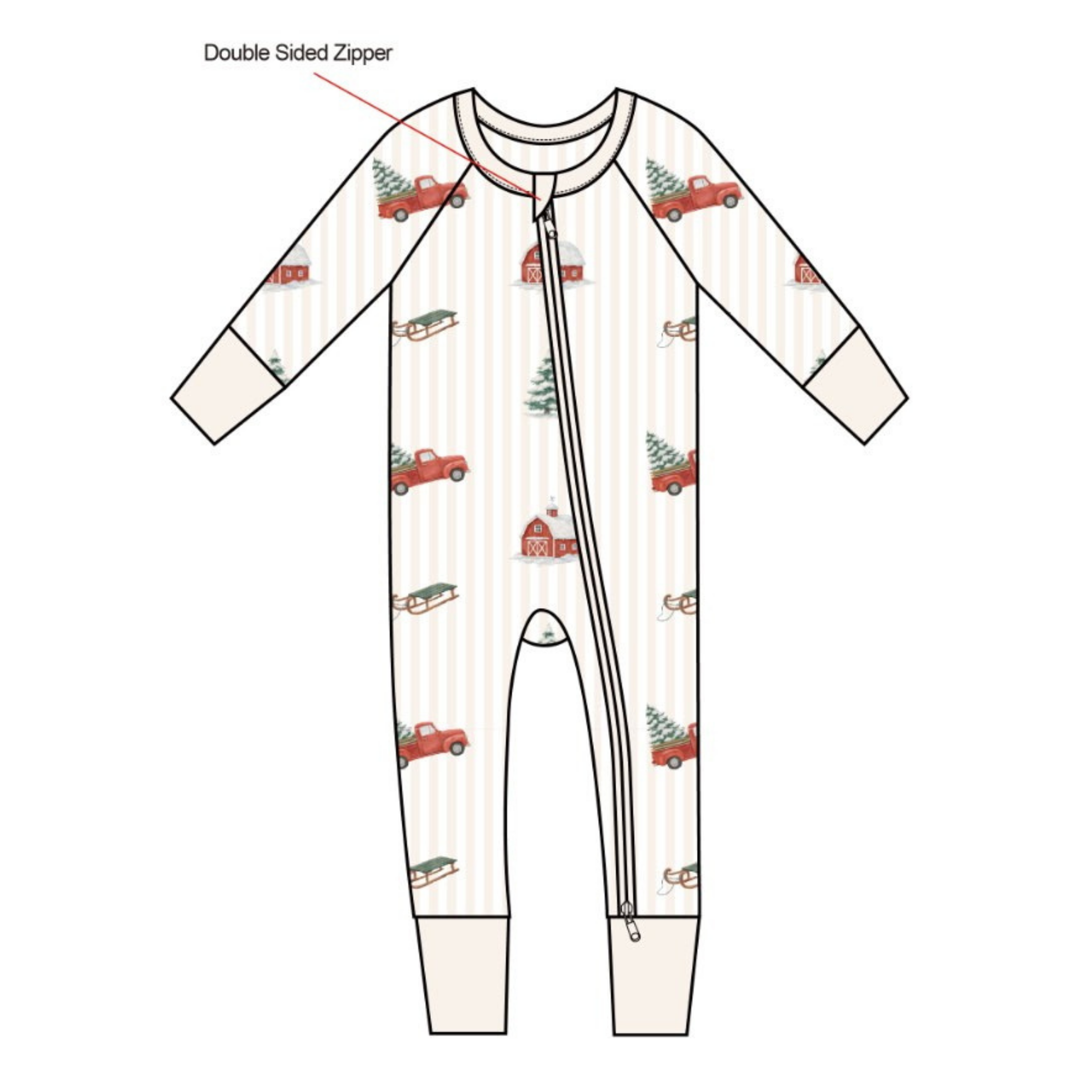 Little Red Truck Baby Pjs