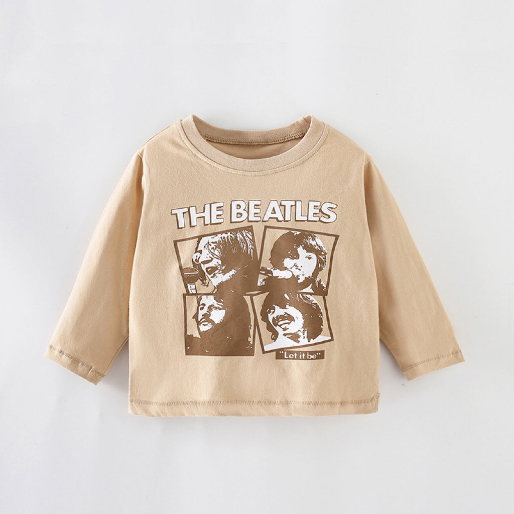 Baby Boy And Girl Print Pattern Long Sleeve Western Style Shirt