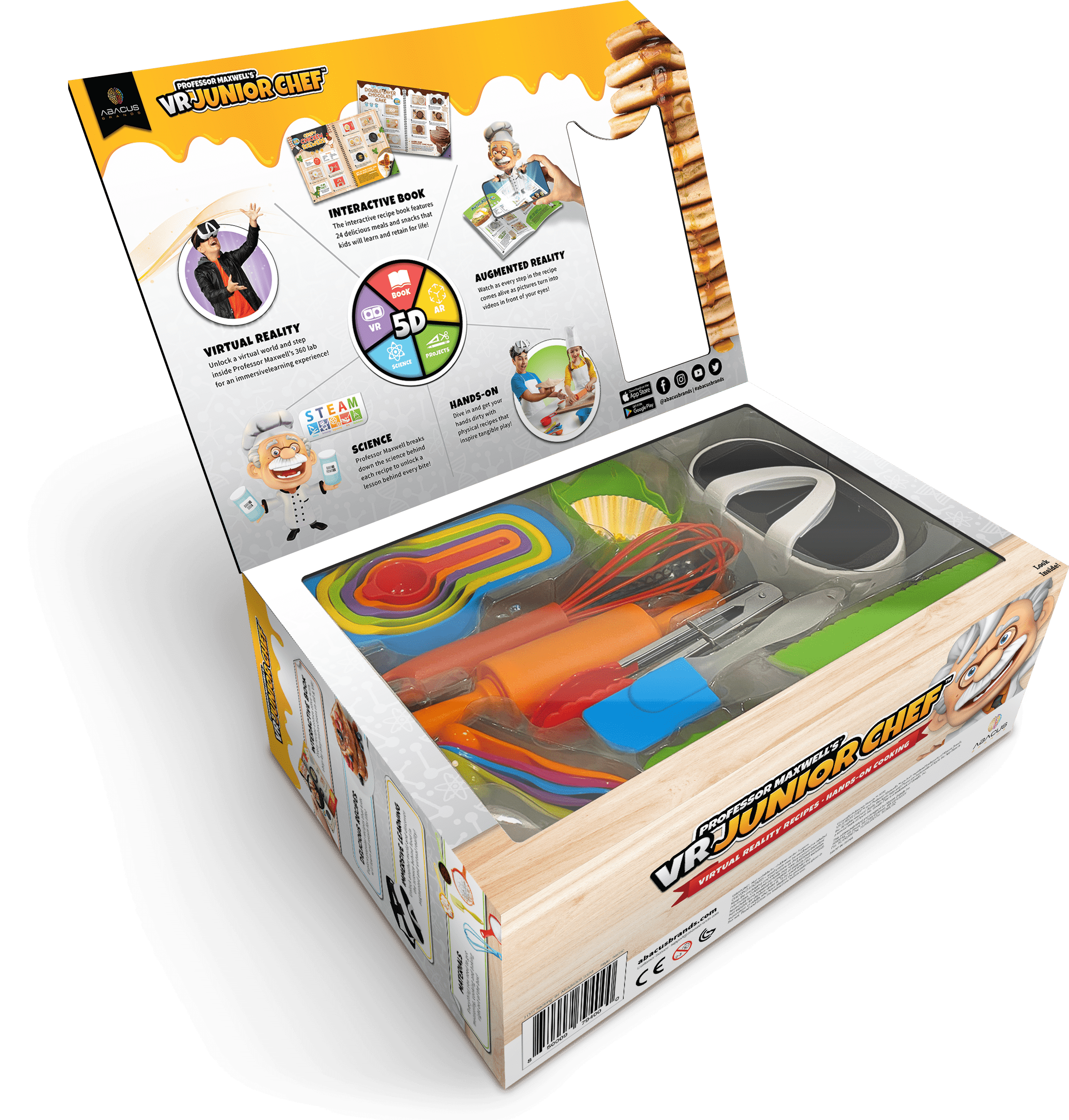 Professor Maxwell's Virtual Reality Cooking Kit For Kids - Vr Junior Chef | Educational Food Science Kit
