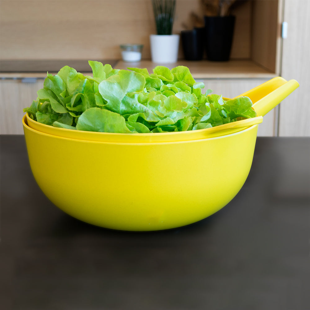 Small Mixing Bowl And Colander Set - Lemon