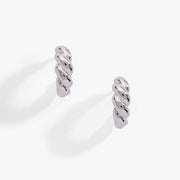 Puffy Rope Textured Huggie Hoop Earring