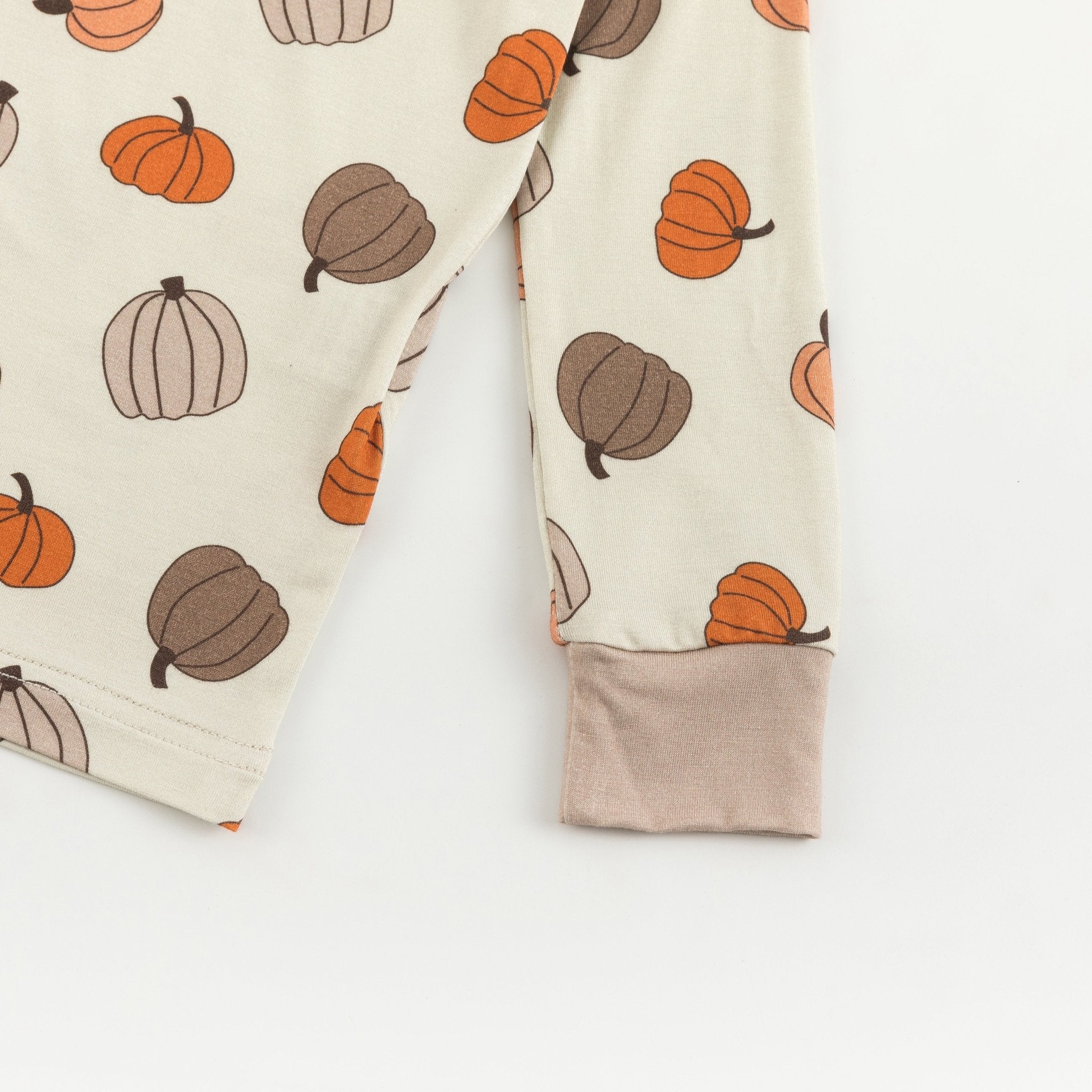 Pumpkins Beige (long Sleeve Pj)
