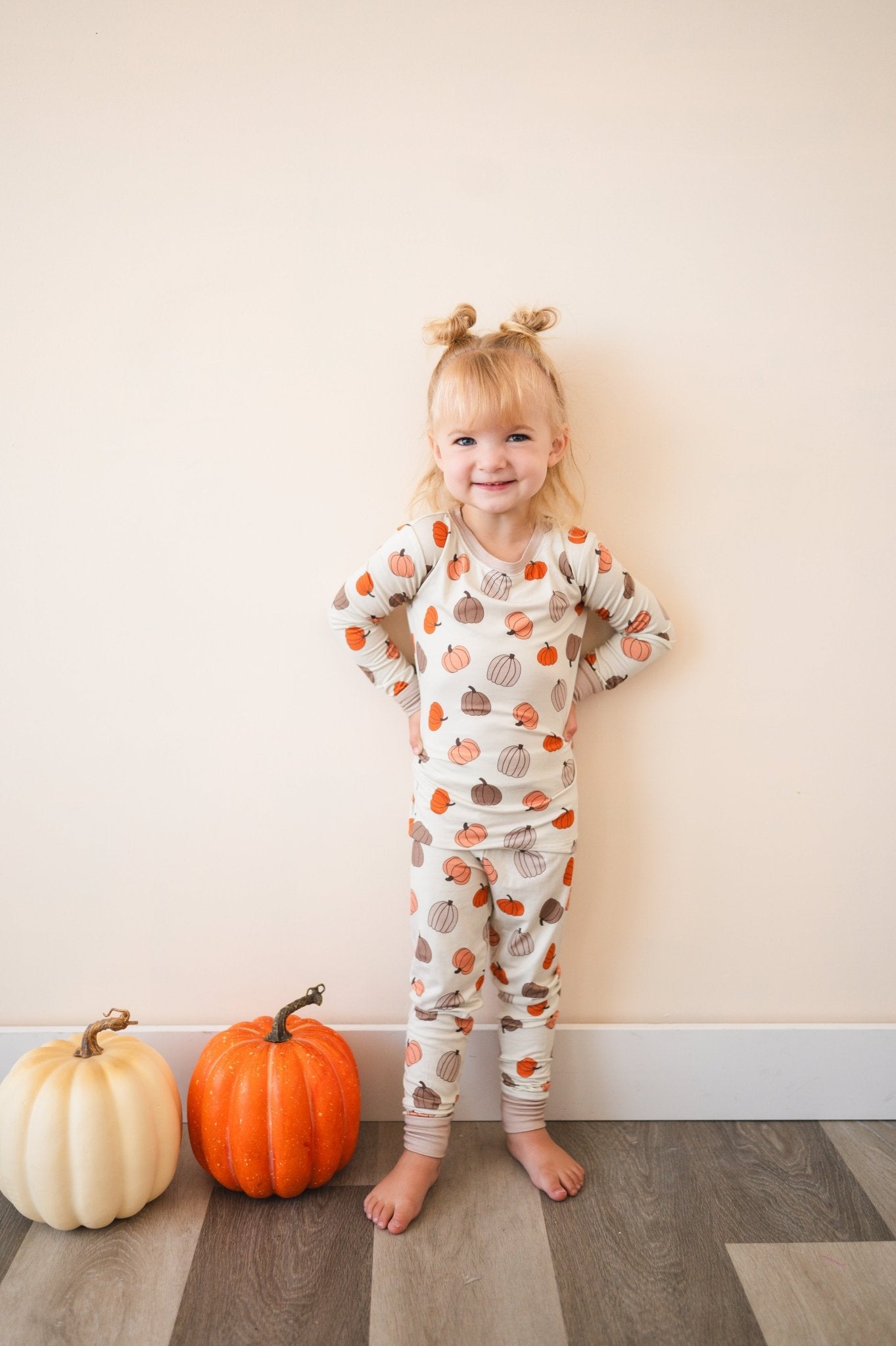 Pumpkins Beige (long Sleeve Pj)