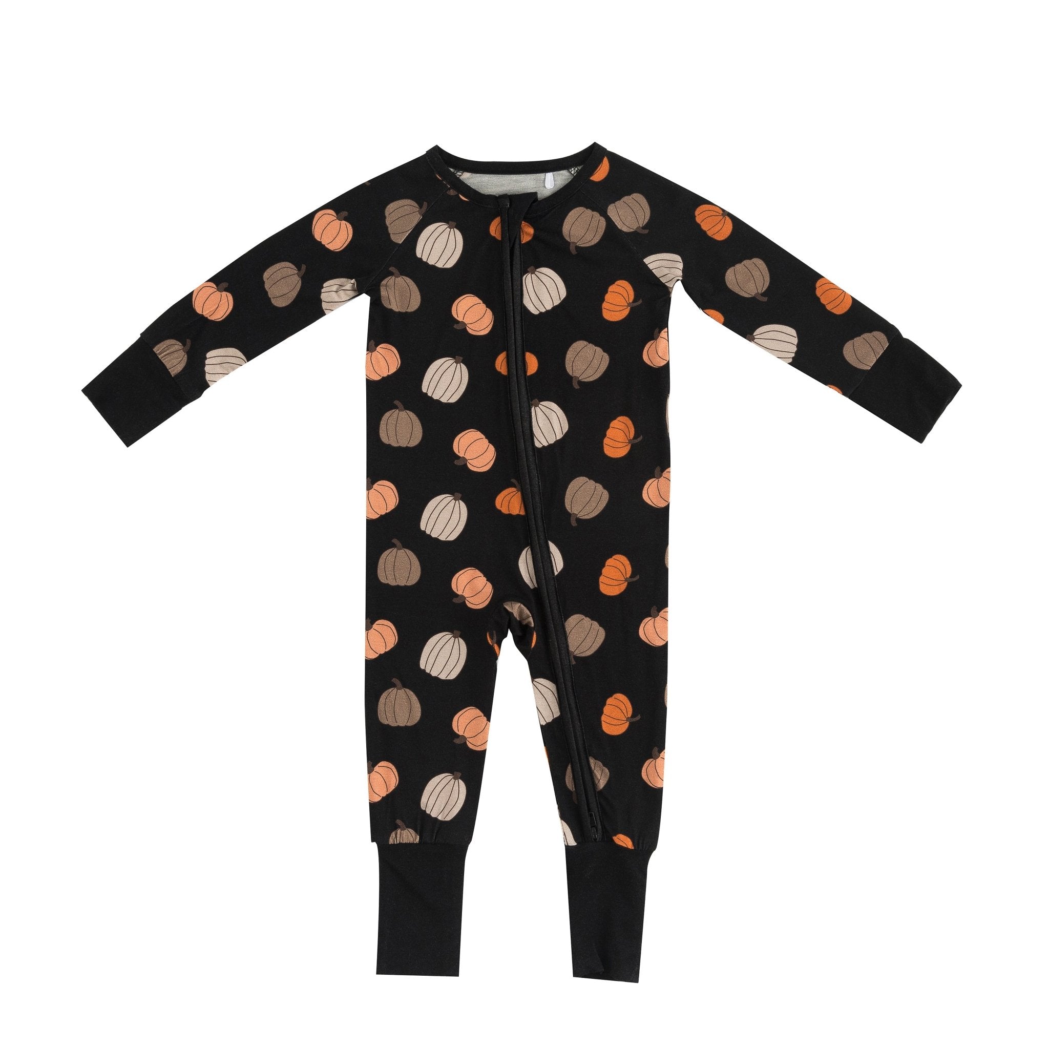 Pumpkins Black (convertible Zip Footies)