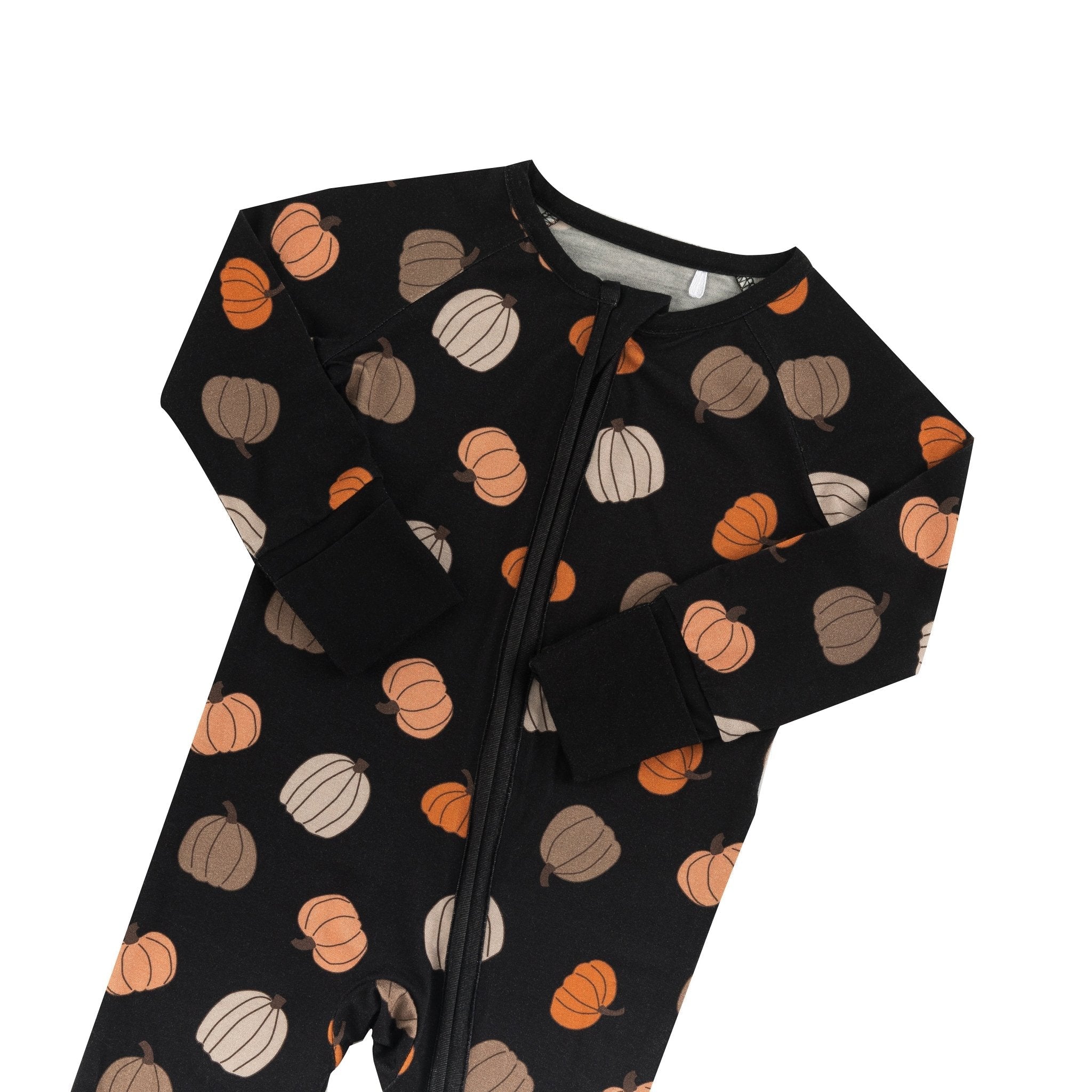 Pumpkins Black (convertible Zip Footies)